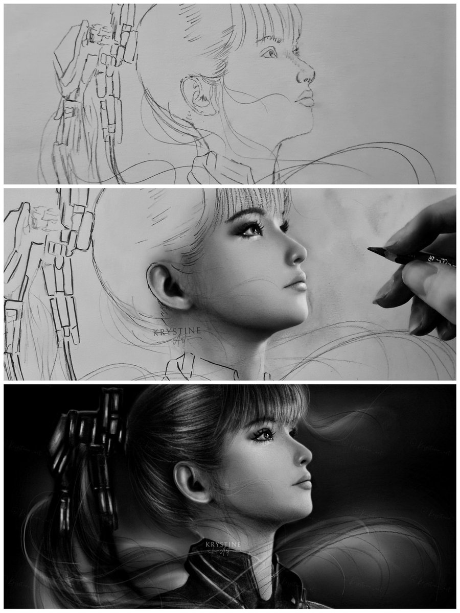 Eve - From Sketch to Final Art ✏️ #StellarBlade 💫🖤