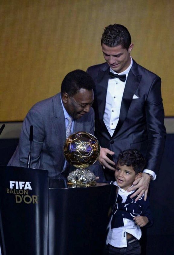 Cristiano Jr baptized into football by Pele himself, this boy will be great