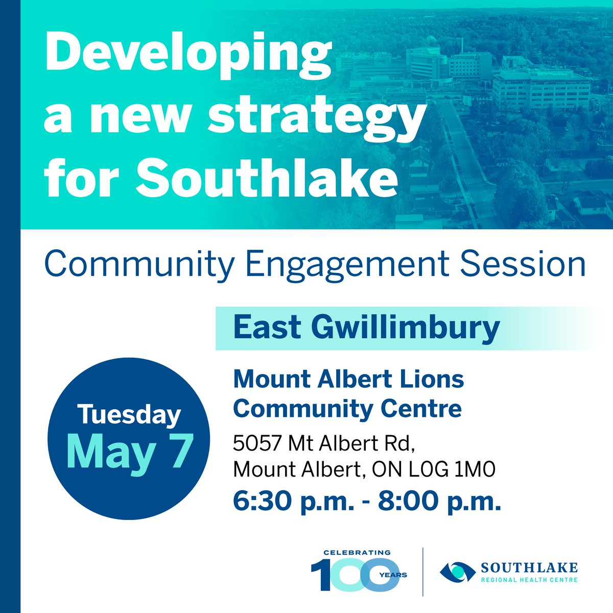 Calling all East Gwillimbury residents! 📢 Passionate about shaping the future of healthcare? Join us for an engaging town hall event! Southlake is celebrating its centennial anniversary and we want you to be a part of the journey forward. Learn more: southlake.ca/about-southlak…