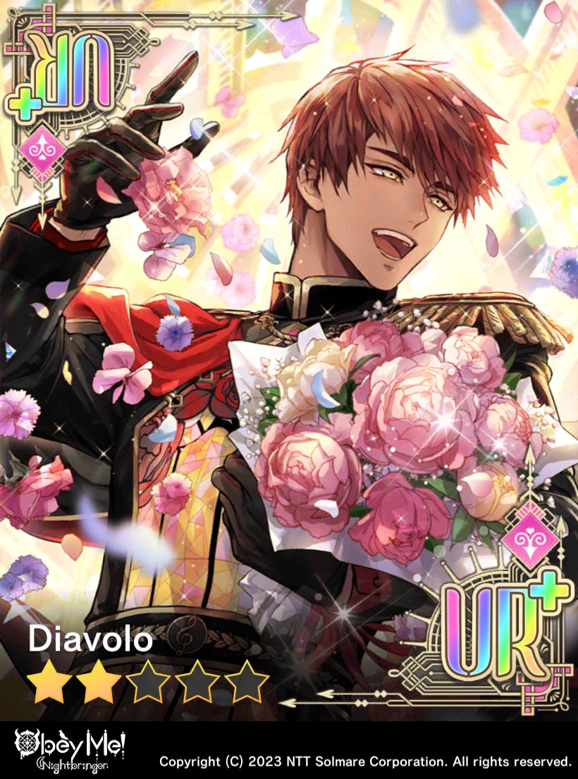 WolfIsabeau's tweet photo. I used my 1, 000 tickets to get Diavolo last night ๐ฅฐ๐โค๏ธ Worth it!
@ObeyMeNB #ObeyMeDiavolo #URCard #HDD2024 #HappyDevilsDay2024 https://t.co/2ca0GqVa1l