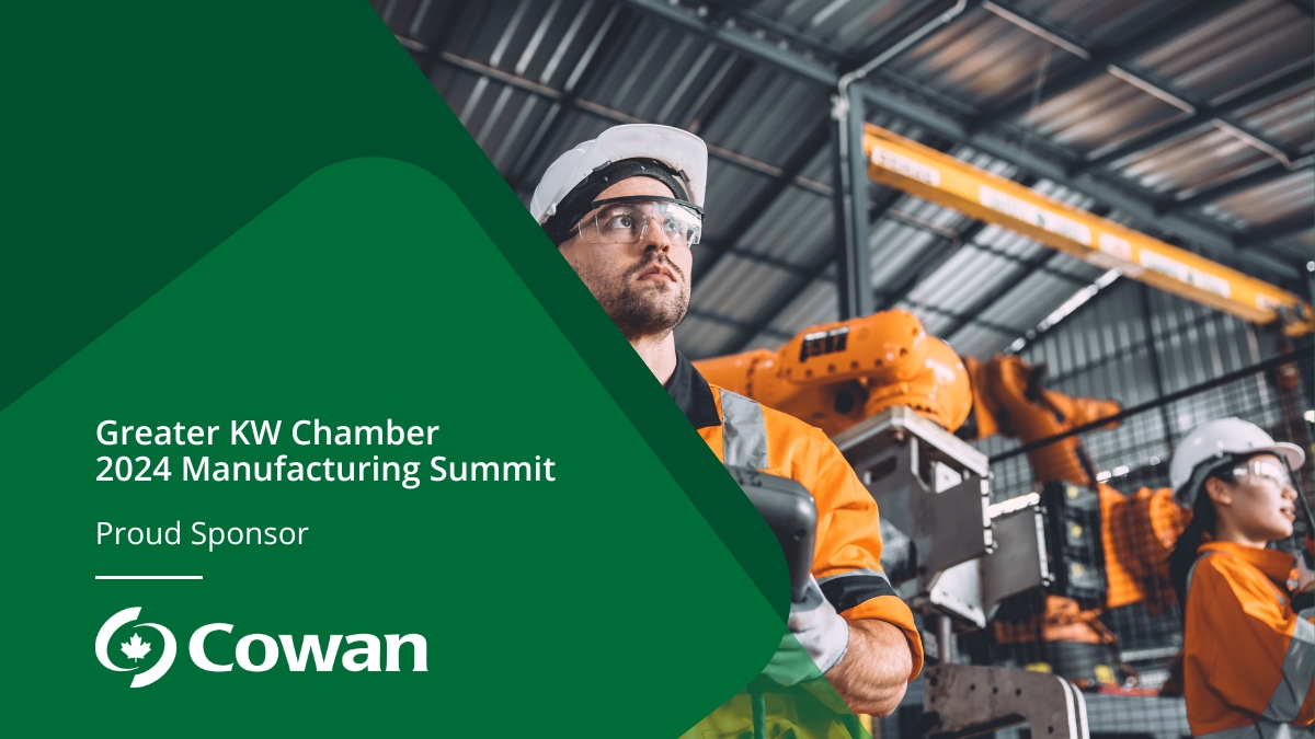 Cowan Insurance Group is a #GoldSponsor of the #2024ManufacturingSummit organized by @GKWCC. The event brings together the manufacturing industry in #WaterlooRegion for a half-day conference with breakout sessions and keynote speakers. #ProudSponsor #KWawesome #WeAreCowan