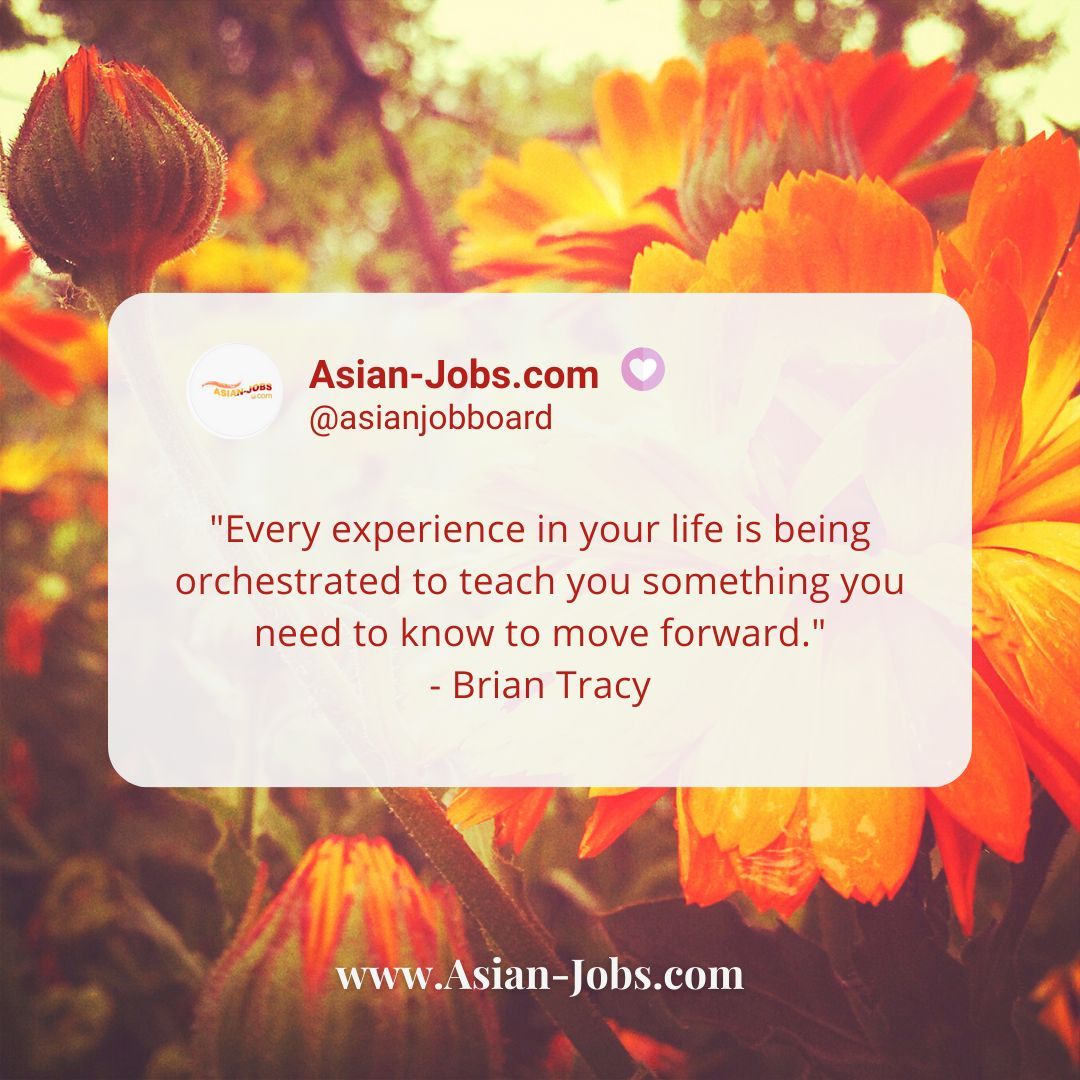 Every experience, whether positive or negative, teaches us something that can help us reframe challenging situations and view them as opportunities for growth rather than obstacles to overcome.
ASIAN-JOBS.COM
#mindset #focus #goal #ReachAsHighAsYouCan #doitnow #like4like