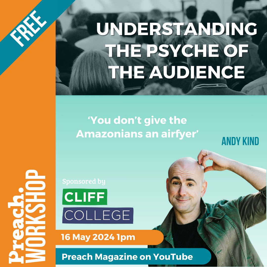 Are you a #ministryleader? 
Our upcoming #Preachworkshop - Understanding the psyche of the audience is designed just for you. 
Register today and join us on 16th May
preachweb.org/workshops

Sponsored by @CliffCollege

#PreachingTips #ChristianLeadership #EffectivePreaching