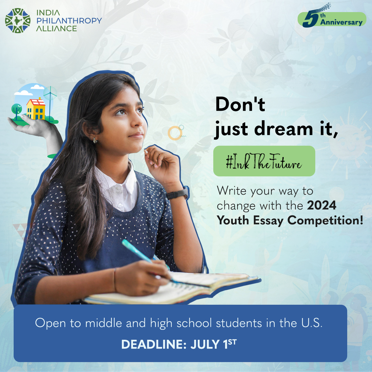 We're searching for young minds brimming with innovative ideas to address critical issues facing India's development. Craft a powerful essay that explores a pressing challenge and proposes creative solutions, and submit it before July 1st to #InkTheFuture -