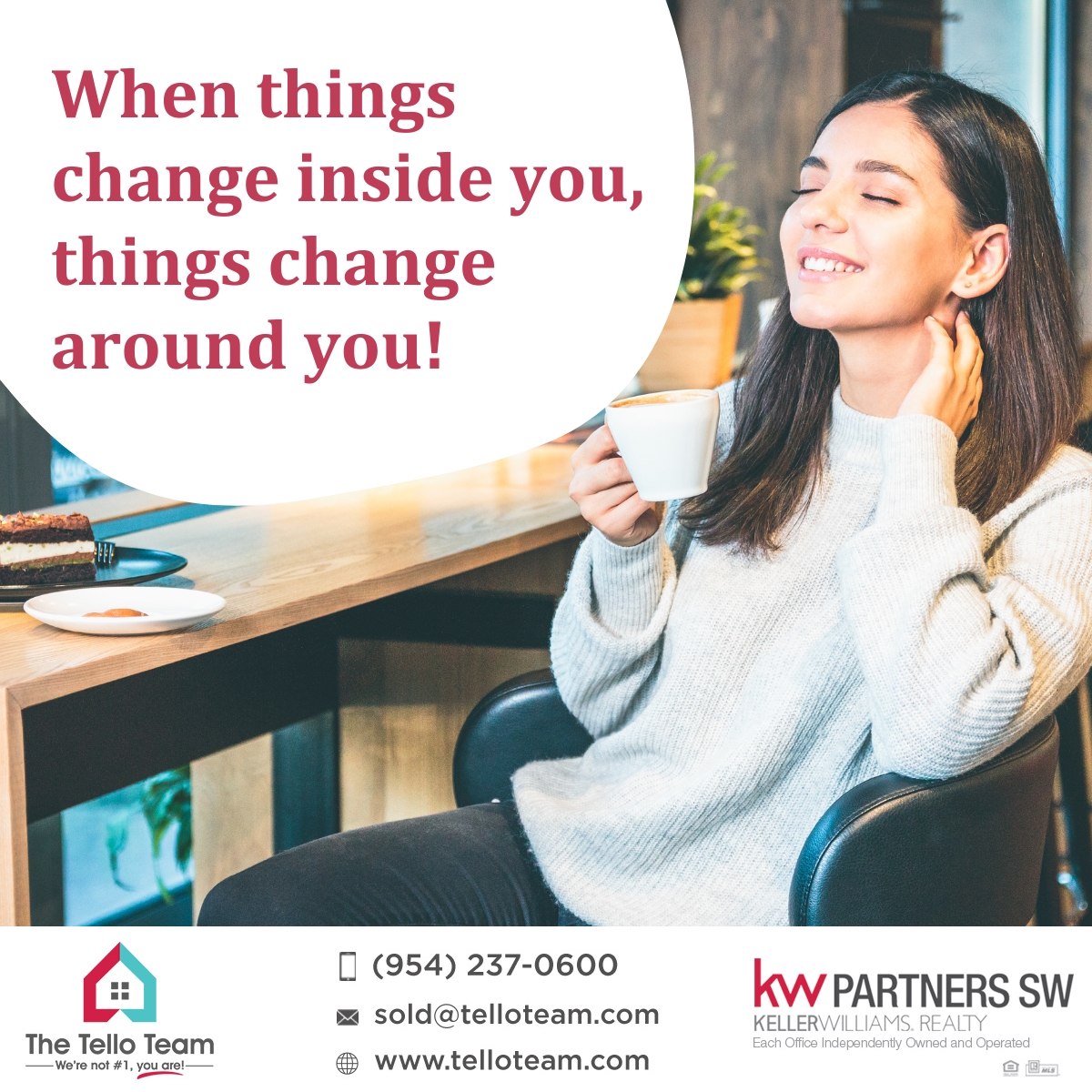 When things change inside you, things change around you!

Looking to buy/sell a house? Contact a realtor you can trust 📲+1 954-237-0600

#realestatebroker #realestatemiami #realestateflorida #floridarealtor #floridarealtors #floridarealestate #floridarealestateagent