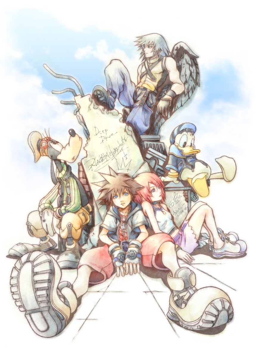 Always loved this official artwork for first Kingdom Hearts game.