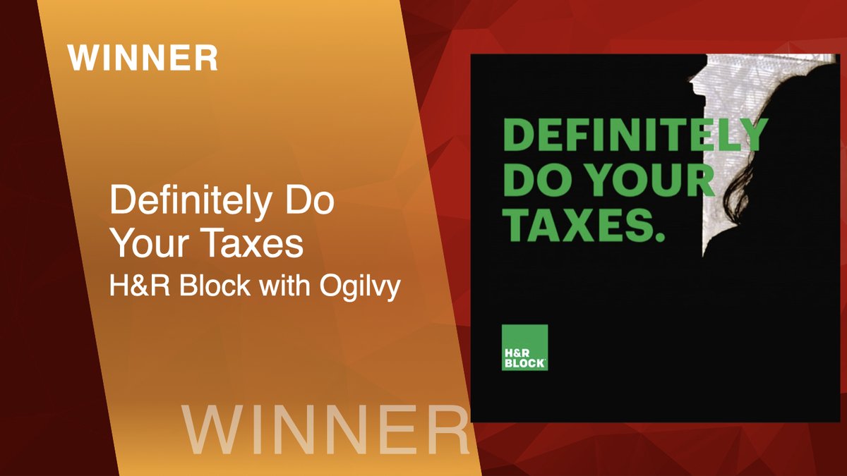 #SABREAwardsNA Winner: SOCIAL MEDIA/SOCIAL NETWORKING CAMPAIGN: Definitely Do Your Taxes - H&R Block with @Ogilvy