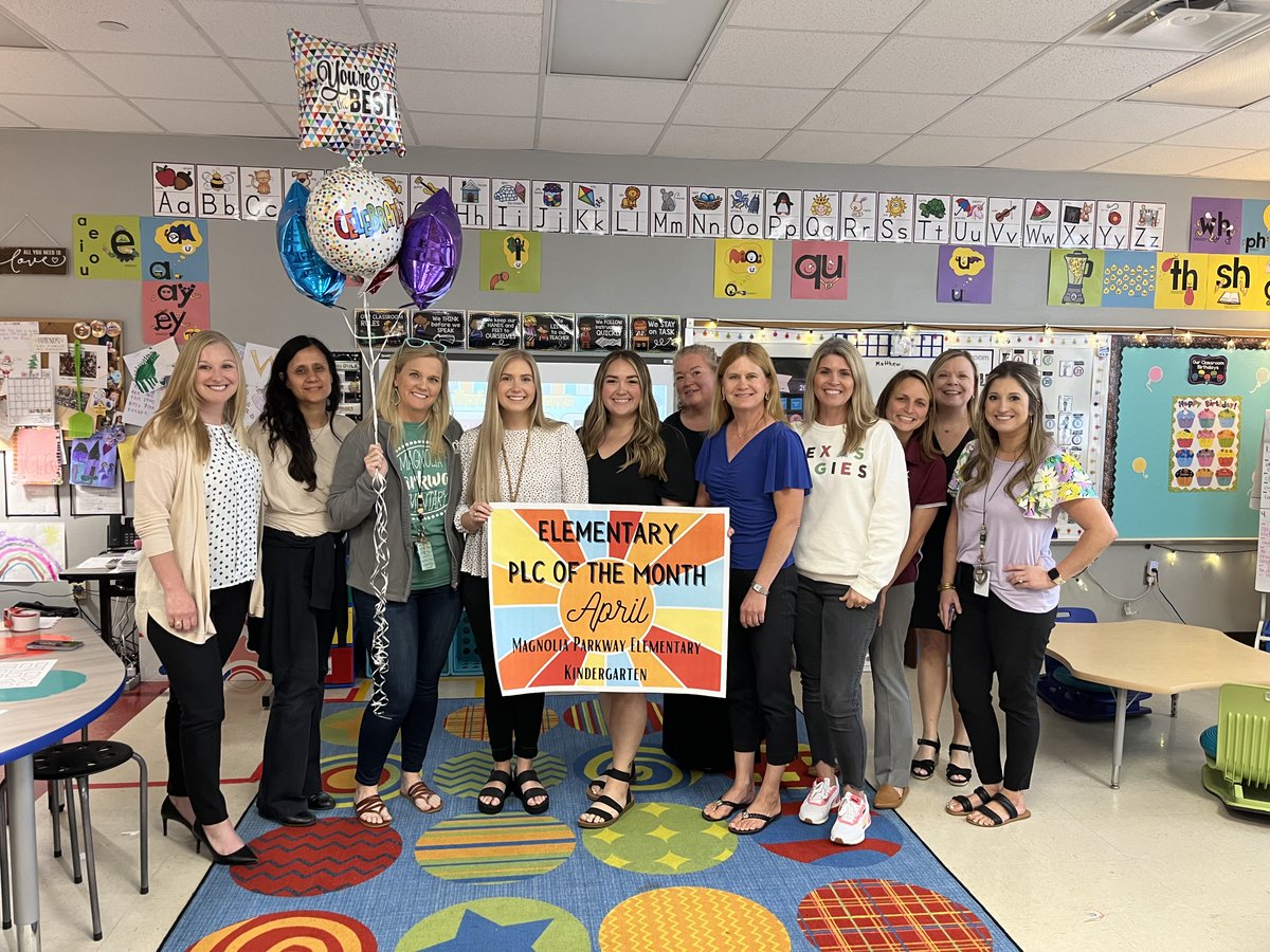 Congratulations to Magnolia Parkway Elementary Kindergarten team on being named the PLC of the Month! Staff are part of PLCs to collaborate and foster students learning through practice-based instruction.