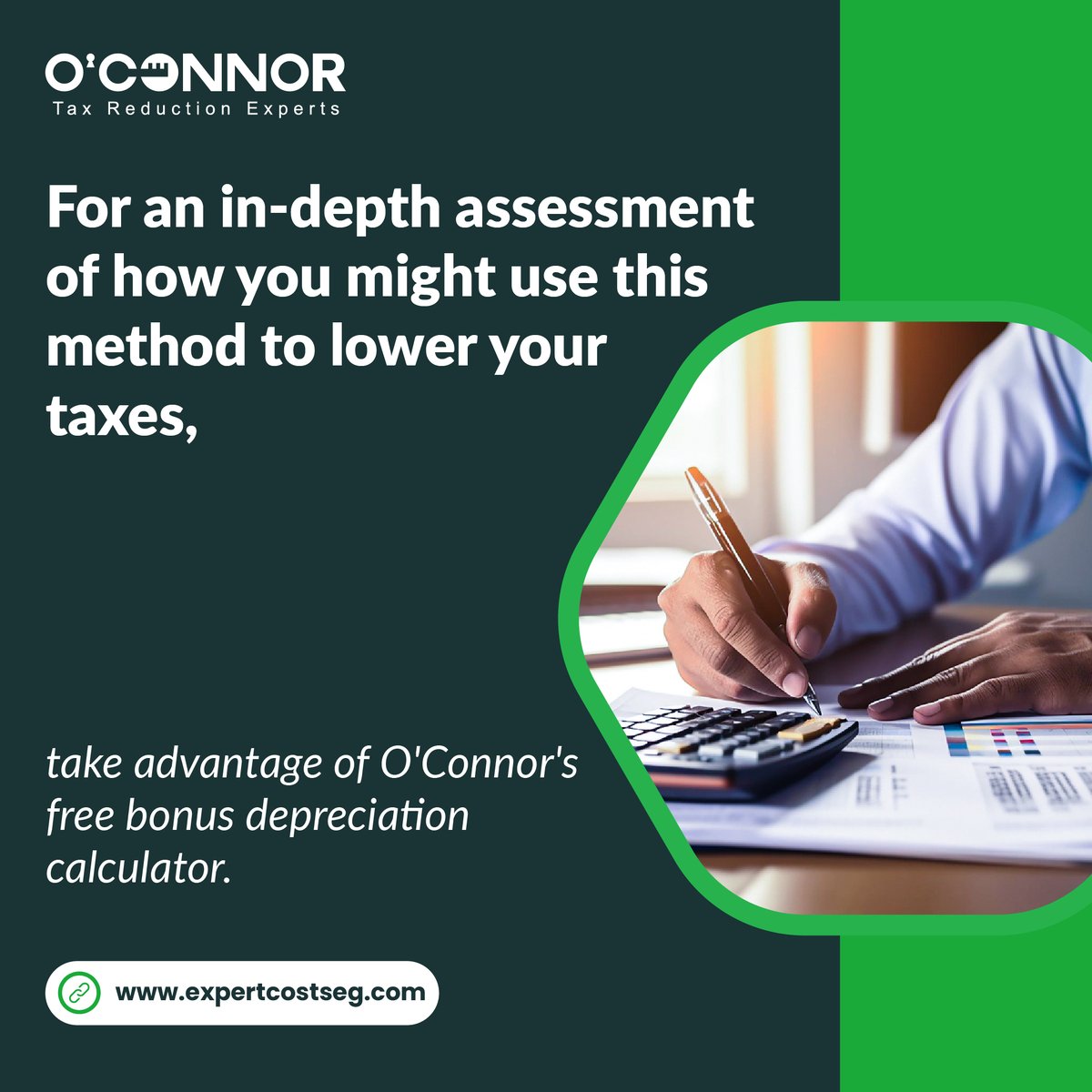 Contact O'Connor to schedule a meeting to explore how we might help you reduce your federal income tax burden. Visit Expert Cost Segregation

#Expertcostsegregation #OConnor #Taxburden