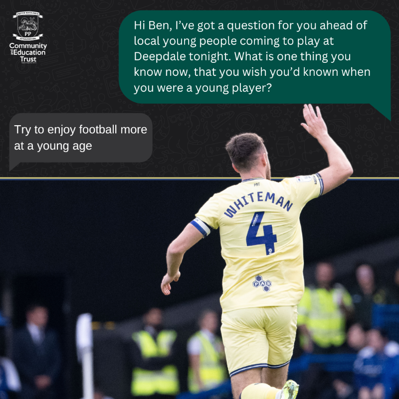 𝗣𝗮𝘆-𝗧𝗼-𝗣𝗹𝗮𝘆 ⚽️

We asked members of the first-team squad if they had any advice for the aspiring young footballers coming to Deepdale tonight. 💭

#PNECET | #pnefc