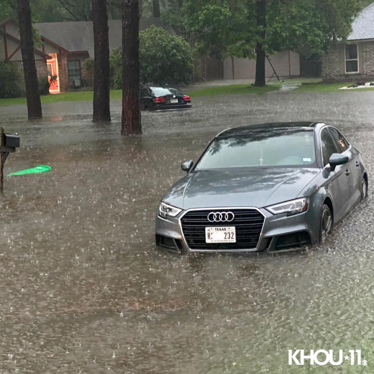 We're getting reports of high water. This photo was shared with us by Kevin LaFreniere in the North Woodland Hills neighborhood in the Kingwood area. Share photos with us through the Near Me feature of our news app, but don't put yourself in danger! KHOU.com/app