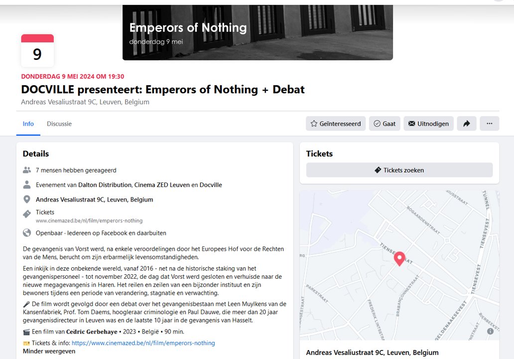 eurocriminology's tweet image. Komende donderdag (09.05, 19.30h) vertoning &apos;Emperors of Nothing&apos; in @CinemaZED Leuven #Docville, met aansluitend debat met Paul Dauwe,  Leen Muylkens &amp;amp; mezelf. Wie interesse heeft, details: facebook.com/events/1182753…