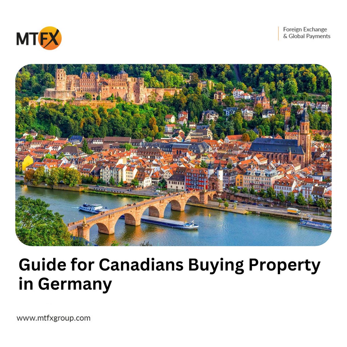 Can Canadians buy property in Germany? Yes, they can! Canadians can buy real estate hassle-free, thanks to easy processes and MTFX's support in managing international payments.

Read our guide: bit.ly/3w6uXMg

#MTFXSolutions #ForeignExchange #InternationalPayments