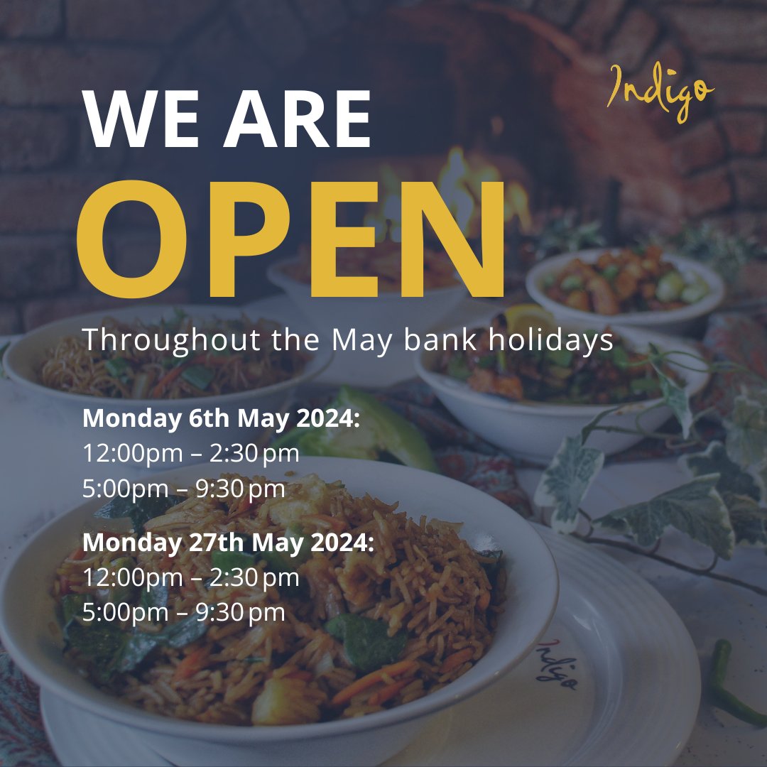 We are open throughout the May Bank holidays!

Book your table now!
📞 0116 261 1000

#IndianRestaurant #LeicesterRestaurant #LeicesterFood #Leicester #VeganFood #VeganFriendly #VegetarianRestaurant #SouthIndianFood