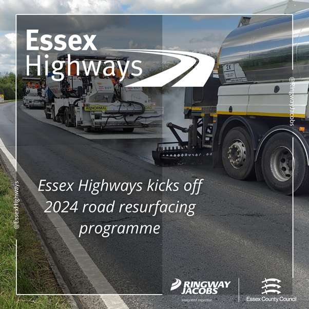 Spring is here and that means that large-scale repairs and improvements can be carried out across Essex as the weather improves. You’ll see more improvements and upgrades as part of or 2024 resurfacing season. Find out more here: ow.ly/k6PA50RtE5V