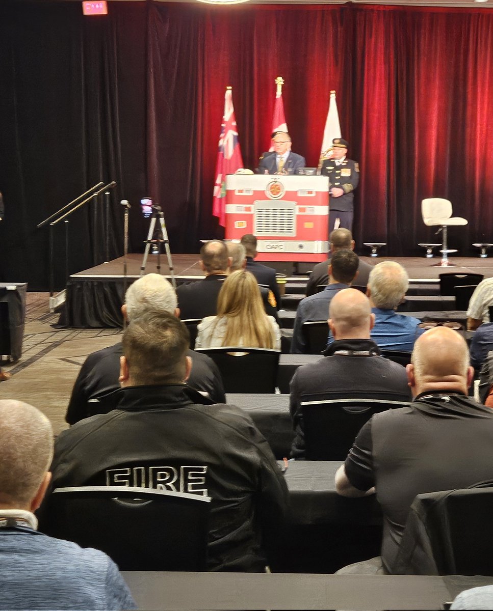 We thank Minister @MPPKerzner & Minister @TheThanigasalam for speaking this morning at the OAFC Conference and Trade Show.  We value the strong partnership with the province of Ontario, as we continue strengthening fire and life safety. #OAFC2024