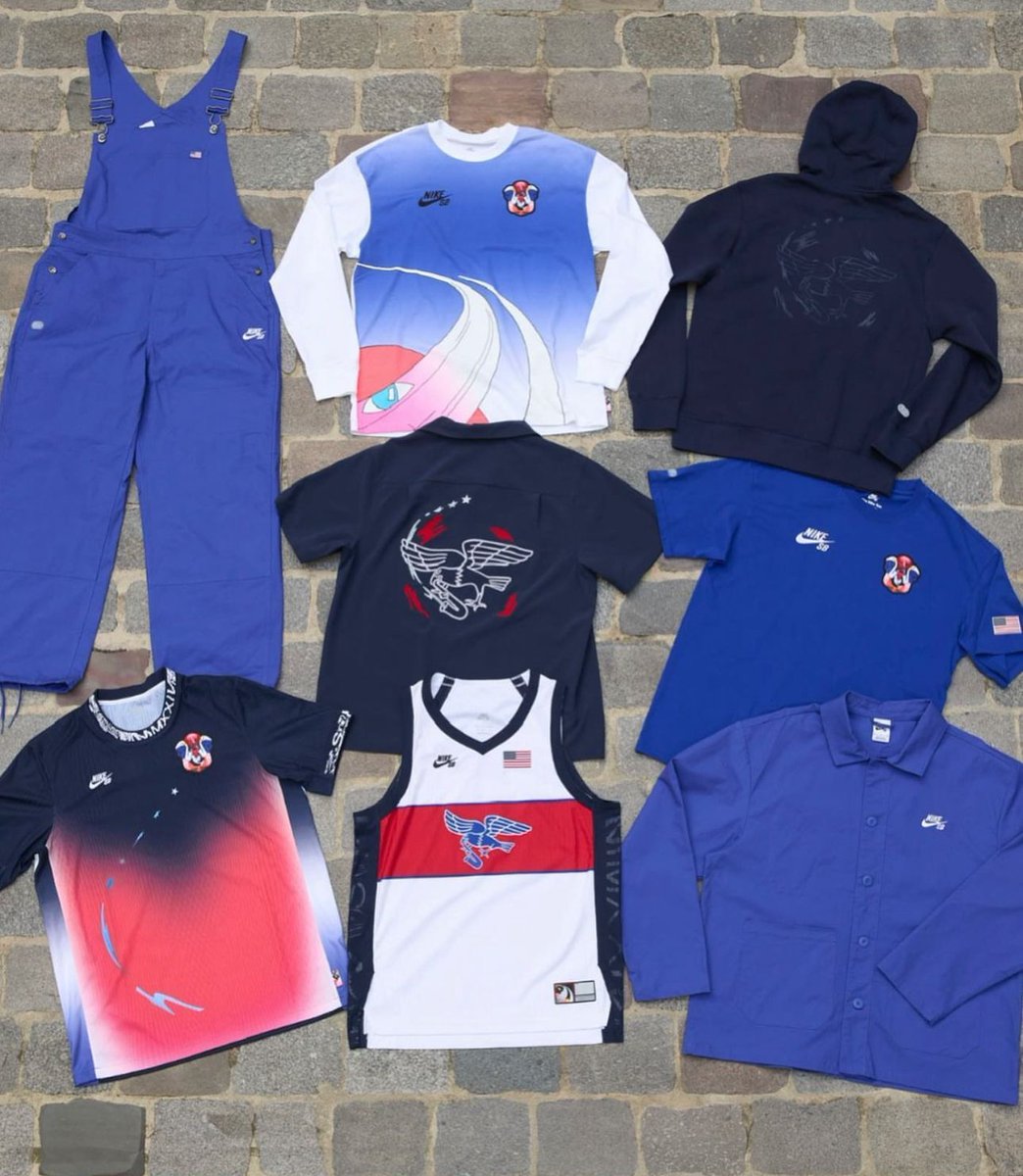 Team USA’s Nike SB’s uniform & kit for the upcoming Summer 2024 Paris Olympic Games 🛹