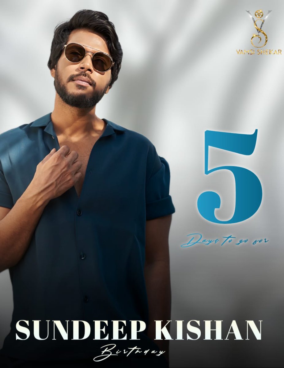 5 days to go for Handsome hero @sundeepkishan birthday 🤘🎉

Advance Birthday wishes to the incredibly talented actor #SundeepKishan. ✨ ❤️
#SundeepKishanBdayMonth 
#MaayaOne #Vibe #SK30