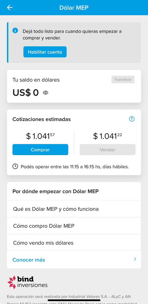 Mercado Pago @mercadopago habilitando en forma masiva las cuentas en Argentina para operar dólar MEP. $MELI