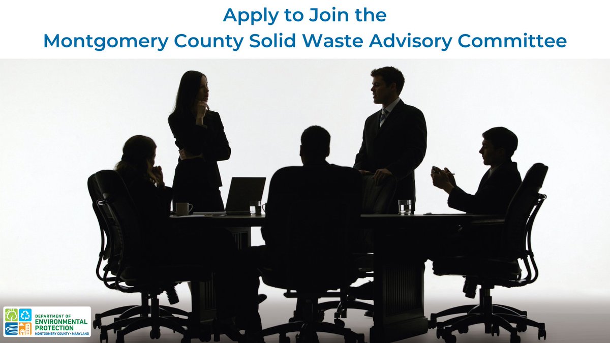County Executive Marc Elrich is seeking applicants to fill six vacancies on the Solid Waste Advisory Committee (SWAC). The deadline for application is May 10, 2024. Learn more and apply: montgomerycountymd.gov/DEP/trash-recy…