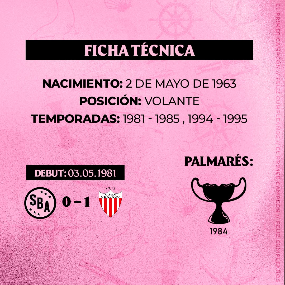 🎂 Hoy, celebramos el cumpleaños de Juan Carlos Cabanillas. ⚽️ El 'Pato' Cabanillas jugó como volante durante un total de 7️⃣ temporadas. 🏆 Campeón en 1984. 📨 ¡Envíen sus saludos, 'Rosados'! 👚 #VamosBoysTodaLaVida #CumpleañosRosado