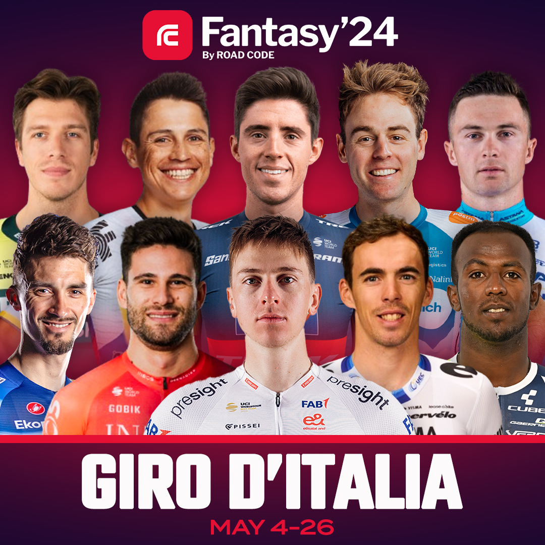 Create your Giro d'Italia dream team 🤩💪 Play Fantasy’24 for free at the Giro d’Italia for your chance to win a team jersey of your choice, signed by a rider of your choice* ✍️ 🔮 Choose your squad now: goto.roadcode.cc/xfan24 *Terms & conditions apply _________ 🇮🇹 #Giro