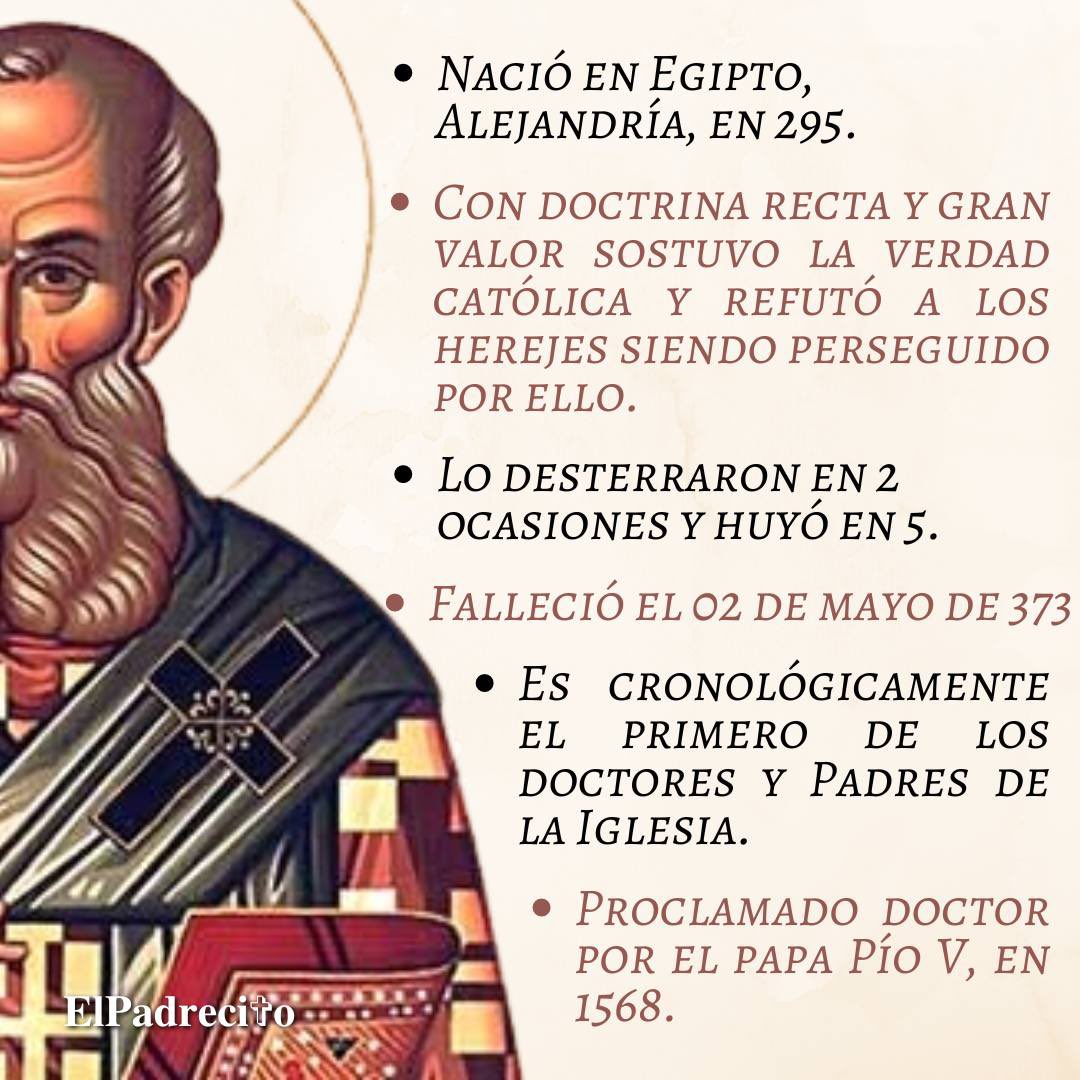 #SantoDelDía 

❣️ 𝓢𝓪𝓷 𝓐𝓽𝓪𝓷𝓪𝓼𝓲𝓸, obispo sucesor de San Pedro Apóstol y defensor de la sana doctrina.

Ruega por nosotros 🙏🏼
.
.
.
#ElPadrecitto #ElPadrecito #SanAtanasio #Santos #Santoral #IglesiaCatolica #Venerables #VidadeSantos #SantosMartires #Beatos