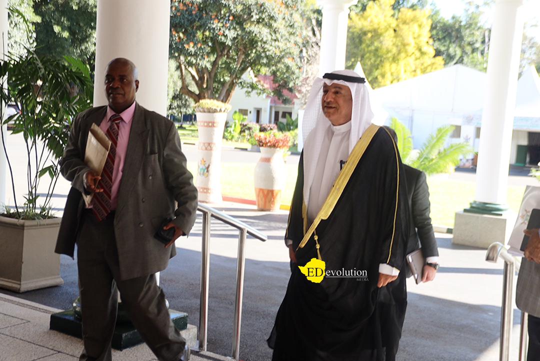 The outgoing Kuwaiti Ambassador, Salem Shibeeb-Al-Khaledi, made a courtesy visit to President Emmerson Mnangagwa at State House this afternoon. #diplomaticrelations #internationalcooperation
