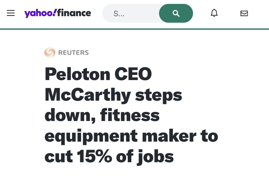 Peloton's fall from $160 peak covid to... $3 finance.yahoo.com/news/peloton-c…