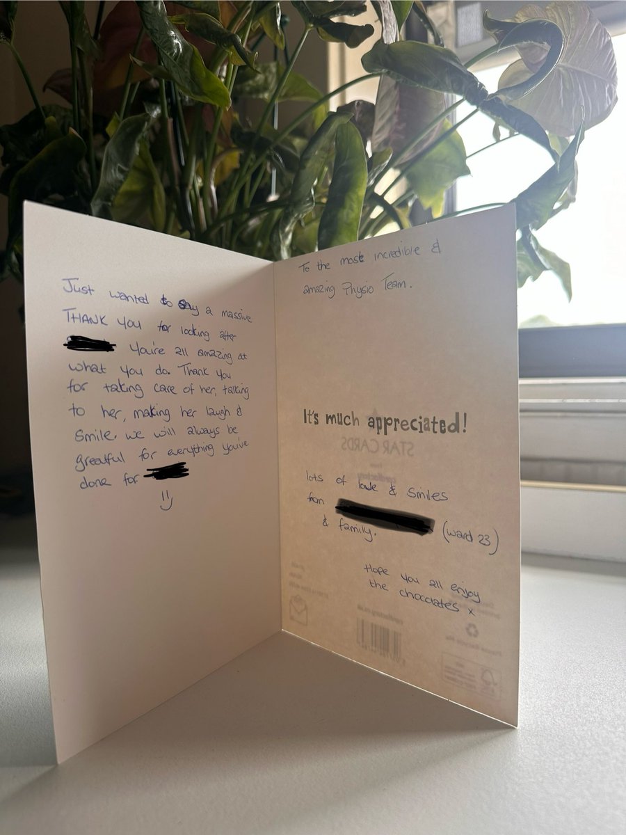 How beautiful is this - A huge thank you to our patients family for the kind words. 

Ps thank you for the chocolates 😍
