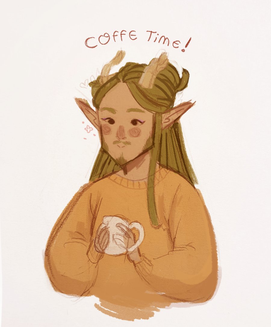 One silly little sketch a day. Day one: coffee ☕