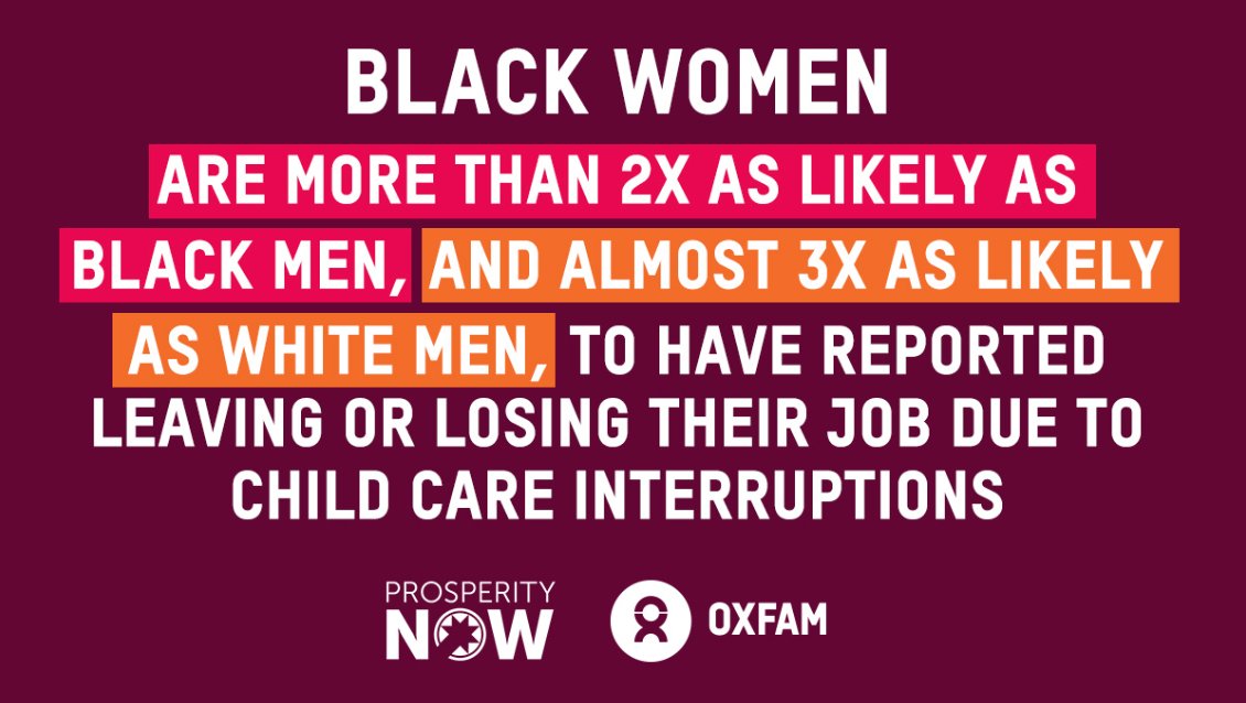 .@OxfamAmerica and @prosperitynow are shedding light on the under appreciated role women play in the economy. Sharing care responsibilities enables women—especially Black women—to thrive. #PaidLeaveForAll #CareCantWait #CareEconomy Learn more: oxfamamerica.org/explore/resear…