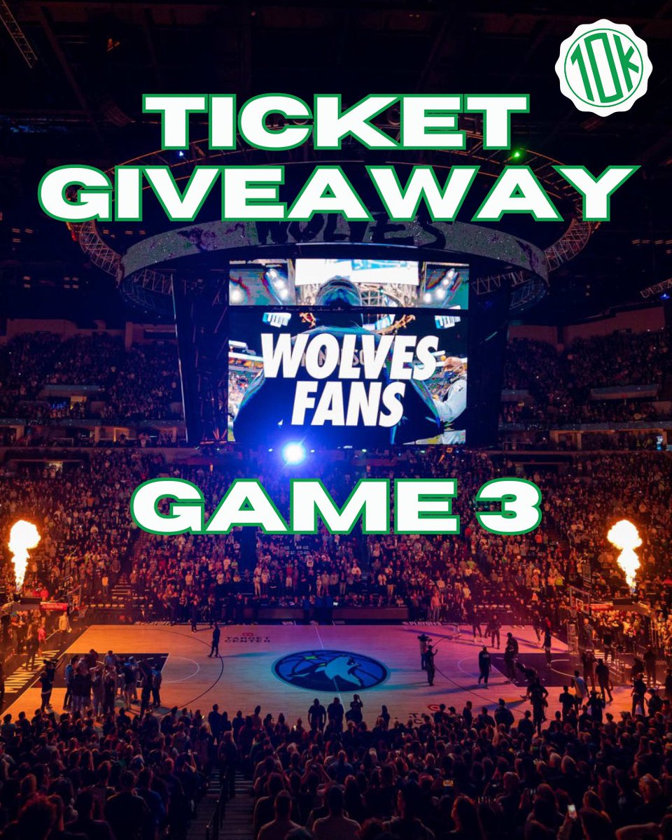 10,000 Takes (@10k_takes) on Twitter photo 🏀TIMBERWOLVES PLAYOFF TICKET GIVEAWAY🏀
We're giving away 2 TICKETS for the Timberwolves vs Nuggets Game on Friday, May 10th at the Target Center. To Enter:
- RETWEET this Tweet
- Follow us (<a href="/10k_Takes/">10,000 Takes</a>)
Head to our Instagram (10ktakes) for an additional entry! 🏀TIMBERWOLVES PLAYOFF TICKET GIVEAWAY🏀
We're giving away 2 TICKETS for the Timberwolves vs Nuggets Game on Friday, May 10th at the Target Center. To Enter:
- RETWEET this Tweet
- Follow us (<a href="/10k_Takes/">10,000 Takes</a>)
Head to our Instagram (10ktakes) for an additional entry!