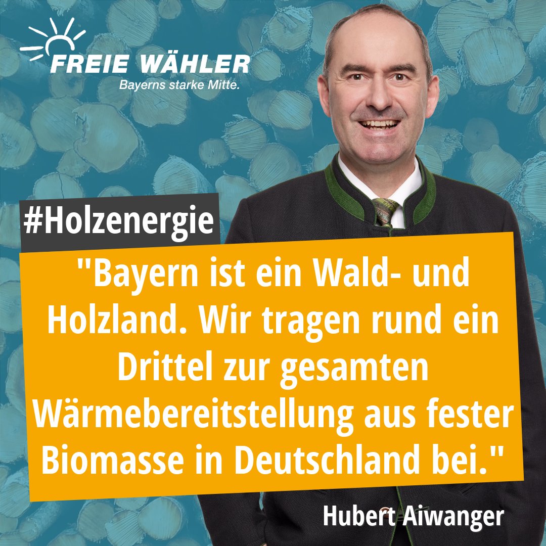 🪵💪 🗣️ @HubertAiwanger, Bayer. Wirtschaftsminister, sagt: 'Mit dem Pakt Holzenergie #Bayern packen wir beherzt an. Wir brauchen moderne & effiziente #Holzenergie, um die anstehenden Aufgaben zu bewältigen.' Mehr Infos 👇 stmwi.bayern.de/presse/pressem… #FREIEWÄHLER #AnpackenFürBayern