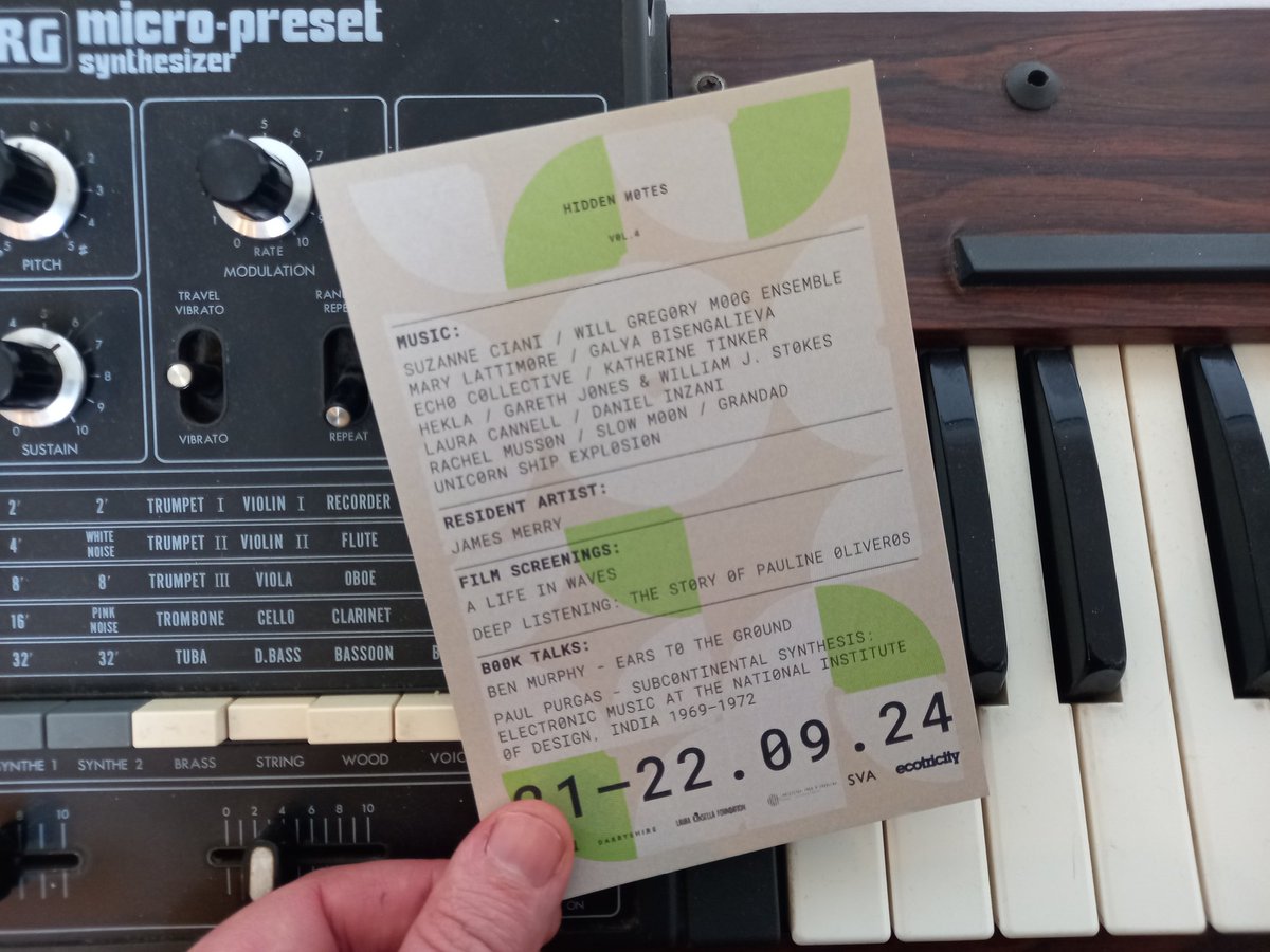 Stroud flyerin' @KlangToneMusic (w/ @sevwave ) @SoundRecordsGL5 (w/ @laurarecorder ) @stroud_sub (yep original Top of the Pops sign) #office (synth. Wooden sides. All synths should have wooden sides.) hiddennotes.co.uk/hn-2024