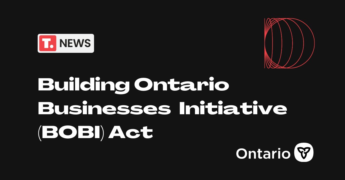 📢 Ontario's economy is set for a major revitalization with the updated BOBI Act! Thank you to all those who were involved with advocacy efforts! This is a huge win for local ventures 💪 Learn more: techalliance.ca/news/empowerin… #BOBIAct #OntarioBusinesses #OntarioEconomy @ONgov