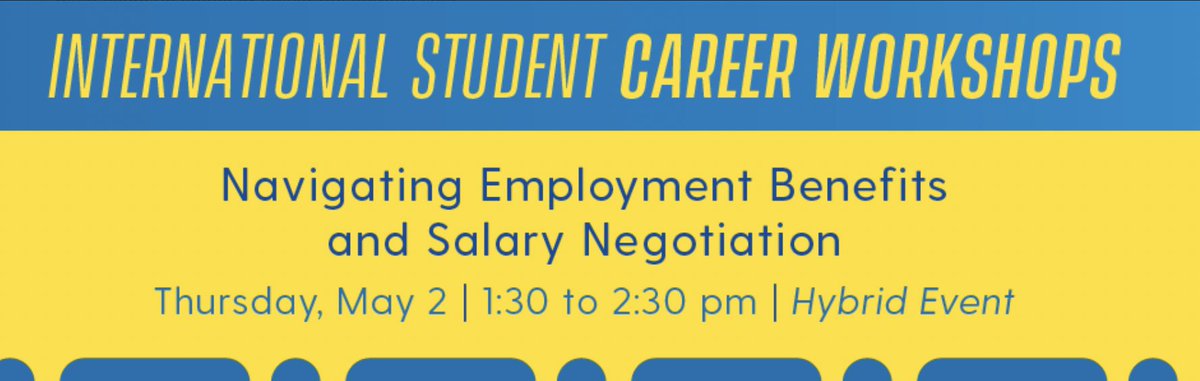 #IntlStudents: Career Workshop today at 1:30! Check your email for more information, and learn more here: events.udel.edu/event/internat…