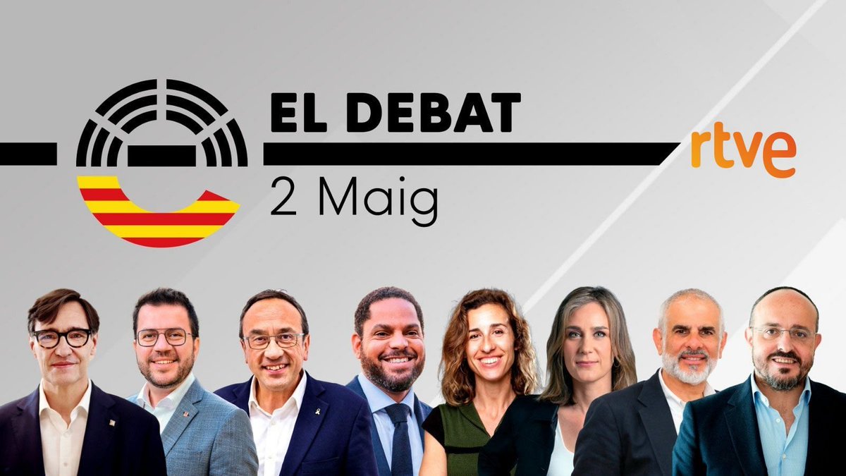 TVE emite esta noche a las 22.00h el primer debate electoral catalán, en desconexión para Catalunya en La 1 y en el canal 24h para toda España