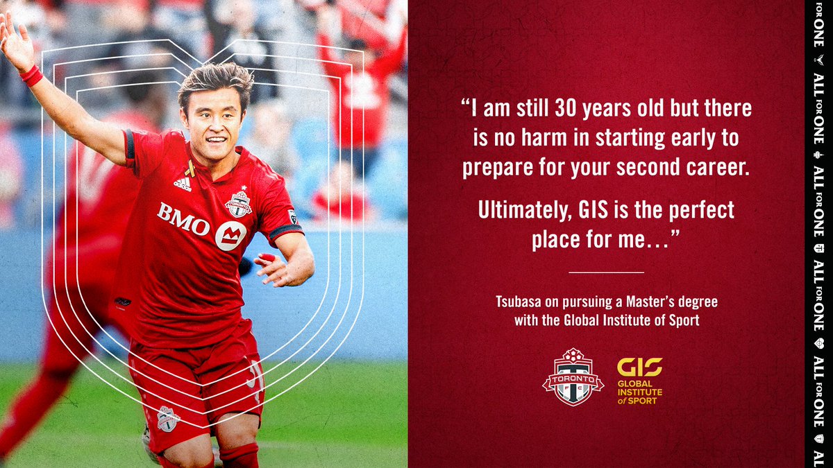 Toronto FC (@torontofc) on Twitter photo Hear from one of our very own, Tsubasa Endoh, on pursuing his Master’s degree with our official partner, <a href="/GIS_sport/">Global Institute of Sport</a>: gis.sport 🎓
#TFCLive Hear from one of our very own, Tsubasa Endoh, on pursuing his Master’s degree with our official partner, <a href="/GIS_sport/">Global Institute of Sport</a>: gis.sport 🎓
#TFCLive