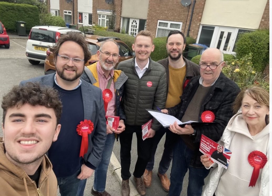 Out in Guisborough knocking on doors! Great response for @MattForPCC and @chrismcewan11 #VoteLabour 🗳️🌹