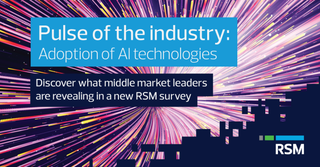 The verdict is in: AI and generative AI are reshaping industries. With 77% of middle market organizations already using generative AI solutions, the future looks promising. #AIAdoption Read more about RSM’s new AI survey in the firm’s news release: rsm.buzz/4blSB68