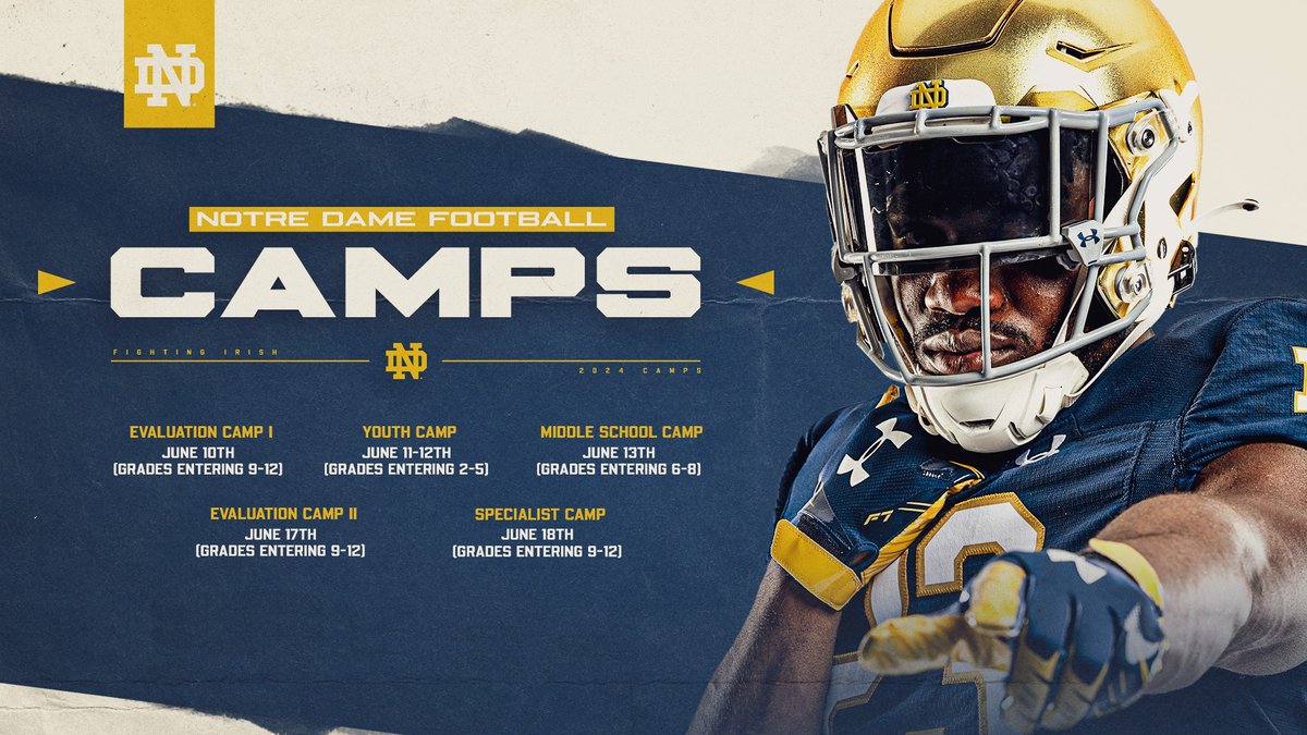 ☘️ Almost camp season ⬇️⬇️⬇️ fightingirish.com/sports/footbal…… #GoIrish☘️