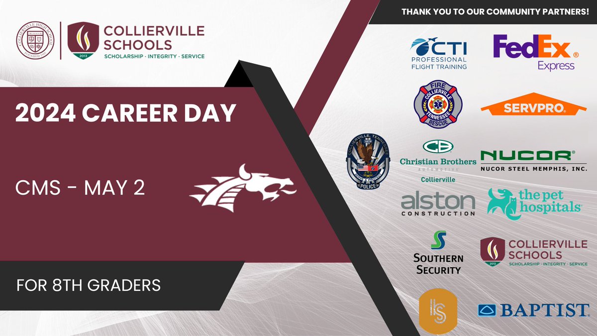 Collierville Schools - CTE (@colliervillecte) on Twitter photo An amazing day for 8th graders at <a href="/colliervillems/">Collierville Middle</a> to meet with various partners in education across an array of career pathways. An amazing day for 8th graders at <a href="/colliervillems/">Collierville Middle</a> to meet with various partners in education across an array of career pathways.