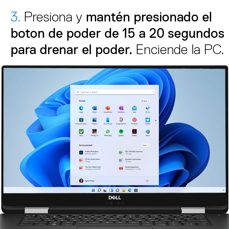 🔌 ¿Tu PC no enciende?

El primer paso es drenar el poder de la computadora. Haz click en estas imágenes para averiguar como hacerlo.

¿Necesitas más ayuda? ➡️ del.ly/6011bqBEL ⬅️
#DellTips #TechTips