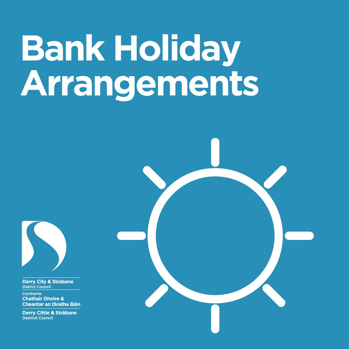 Bank Holiday Opening Hours info Please be advised that there will be minimal disruption to Council services over the upcoming weekend. Bins and Recycling Centres across the city and district will be run as normal. For a full run down of opening hours: bit.ly/3wt8sB0