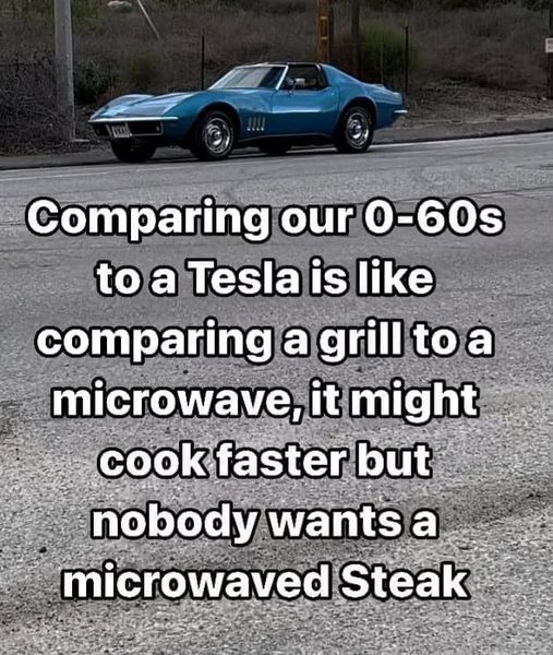 Never give up our gas powered cars or grilled steak!