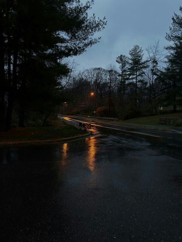 rainy night.