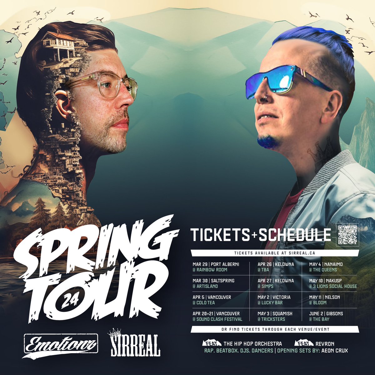 Bout to crush these stages 🎤 Tonight in Victoria, Friday in Squamish and Saturday in Nanaimo! ⛴️ 🔊 🎶 <a href="/sirrealtalk/">Sirreal</a> <a href="/kapokrhymeswell/">T’Angelo</a>