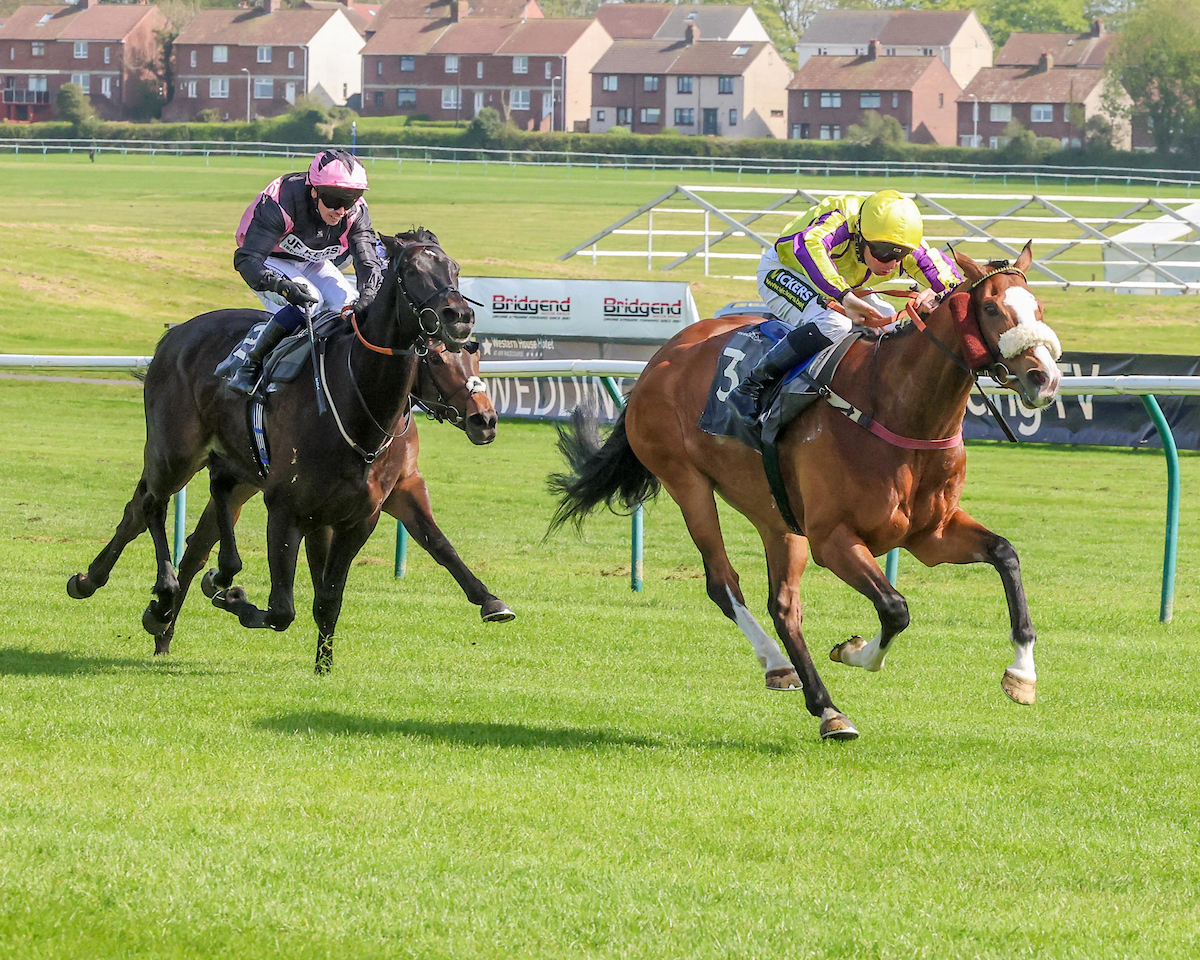 Great shot of Pol Roger winning up at @ayrracecourse just now with @connorbeasley9 in the drive position. Congratulations to owner John Sagar.