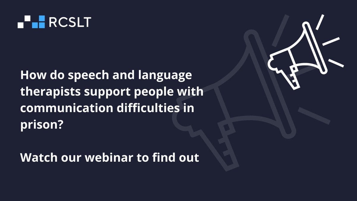 Were you able to join the webinar 'Behind the prison walls: What do speech and language therapists do?' -held recently by @RCSLT and North London Mental Health Partnership @BEHMHTNHS. If not, you can catch up on it via: rcslt.org/news/what-do-s…